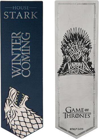Cinereplicas Game of Thrones - Set of 4 Metal Targaryen, Stark, Lannister and Baratheon Bookmarks 10 * 3cm Each - Official License in Kuwait