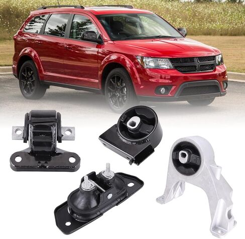 محرك المحرك وحامل Trans Mount متوافق مع 2011-2018 Dodge Journey 3.6L AWD، مجموعة من 4 in Saudi Arabia