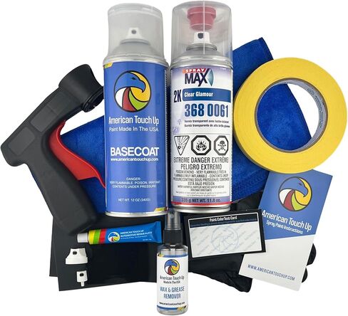 American Touch Up Paint Compatible with Toyota | 8M6/U8M6 Spectra Blue Mica | Spray Paint - Basecoat/2K Spraymax in Kuwait