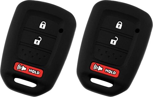 KeyGuardz دخول بدون مفتاح السيارة عن بعد مفتاح فوب غطاء خارجي من المطاط الناعم حافظة واقية لهوندا CR-V HR-V Crosstour MLBHLIK6-1T (عبوة من 2) in Saudi Arabia