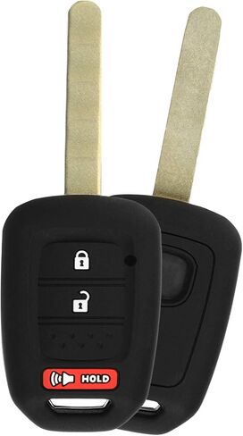KeyGuardz دخول بدون مفتاح السيارة عن بعد مفتاح فوب غطاء خارجي من المطاط الناعم حافظة واقية لهوندا CR-V HR-V Crosstour MLBHLIK6-1T (عبوة من 2) in Saudi Arabia