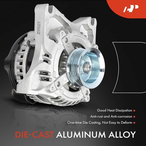 A-Premium Alternator Compatible with Ford Mustang 2009-2010 4.6L, Automatic Transmission, 12V 150A 6-Groove Pulley Clockwise, Replace# 1042102021, 9R3Z10346D in Saudi Arabia