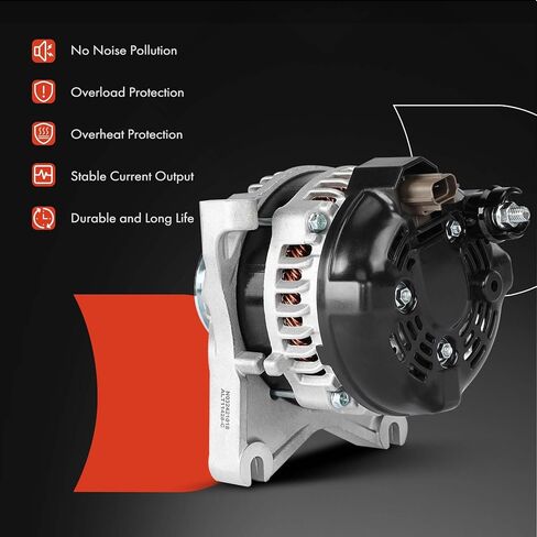 A-Premium Alternator Compatible with Ford Mustang 2009-2010 4.6L, Automatic Transmission, 12V 150A 6-Groove Pulley Clockwise, Replace# 1042102021, 9R3Z10346D in Saudi Arabia
