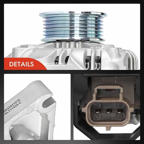 A-Premium Alternator Compatible with Ford Mustang 2009-2010 4.6L, Automatic Transmission, 12V 150A 6-Groove Pulley Clockwise, Replace# 1042102021, 9R3Z10346D in Saudi Arabia