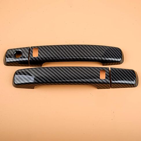 beler 4Pcs Carbon Fiber Style Smart Side Door Handle Cover Trim Fit for Nissan Altima Coupe 2008-2013 in Saudi Arabia