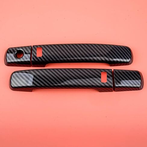 beler 4Pcs Carbon Fiber Style Smart Side Door Handle Cover Trim Fit for Nissan Altima Coupe 2008-2013 in Saudi Arabia