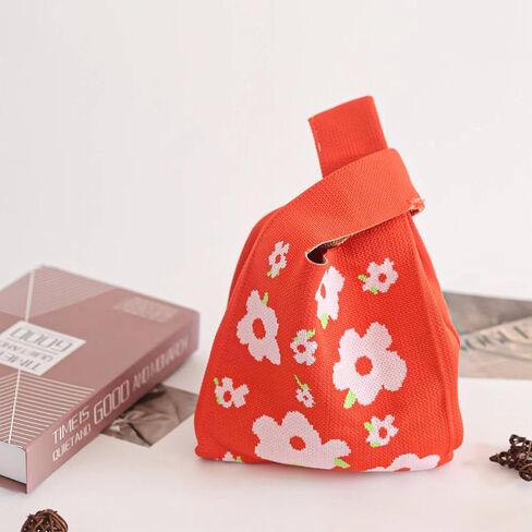 3 Pieces Women's Pocket Handbags Cute Knot Cufflinks Tote Bag, Suitable for all occasions (red) in Kuwait