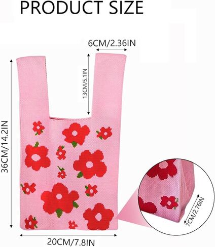 3 Pieces Women's Pocket Handbags Cute Knot Cufflinks Tote Bag, Suitable for all occasions (red) in Kuwait