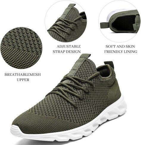 Mens Running Shoes Walking Tennis Sneakers Gym Workout Lightweight Breathable Athletic Shoes Non Slip Jogging Casual Fashion Sport Shoe in Saudi Arabia