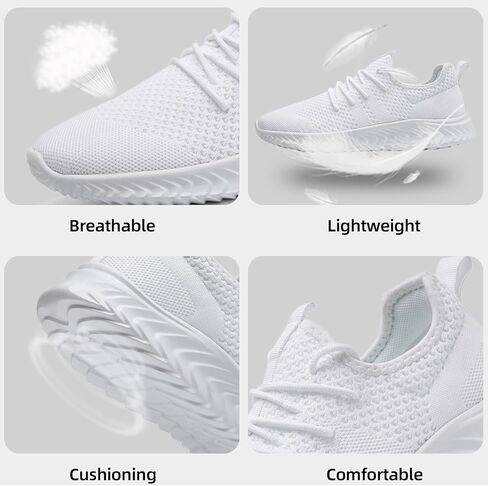 Mens Running Shoes Walking Tennis Sneakers Gym Workout Lightweight Breathable Athletic Shoes Non Slip Jogging Casual Fashion Sport Shoe in Saudi Arabia
