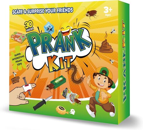 allroad مزحة مجموعة مزح للأطفال | مجموعة الهدايا التضحية النكتة-30 النكات العملية المطلقة والممزات للأطفال | مربع مجموعة حزمة ألعاب المزحة للهدايا in Kuwait