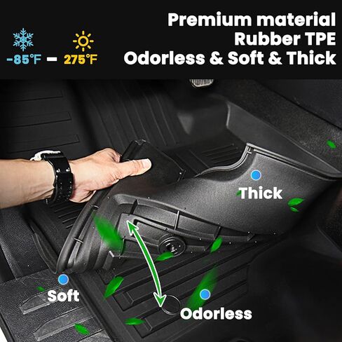 Auxko All Weather Floor Mats Cargo Mat Backrest Mat for 2026 Subaru Crosstrek Hybrid TPE Rubber Liners Accessories for 2026 Subaru Crosstrek Hybrid Odorless Anti-Slip Floor Mats Trunk Mat Black in Kuwait