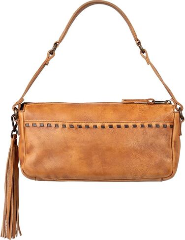 STS RANCHWEAR Women's Bandera Shoulder Bag | Durable Classic Leather Western Shoulder Handbag w/ Leather Tassel & Front Logo in Saudi Arabia