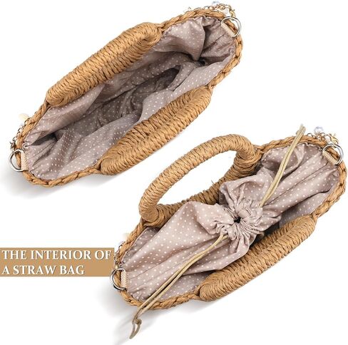 Bride Straw Bag Bride Purse with Shell Pearl Straw Shoulder Bag Handwoven Beach Purses Charms Bridal Shower Gifts Woven Handbag Rattan Purse for Bachelorette Party Wedding Bridesmaids Gifts in Kuwait