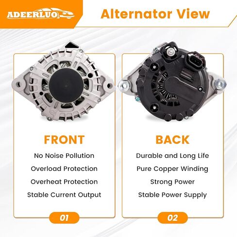 مولد كهربائي عالي الإخراج لسيارة Hyundai Sonata 2014 Santa Fe 2013-2016 لسيارة Kia Optima 2014-2015 Sorento 2012-2014 150Amp 12V CW 6-Groove Pulley 37300-2G800 37300-2G850 in Kuwait