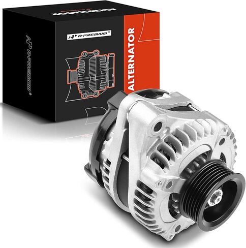 A-Premium Alternator Compatible with Honda Accord 2013-2017 V6 3.5L Manual Transmission, 12V 135Amp Clockwise 6-Groove Pulley, Replace# 104211-8270, A002TL0291, 23700-AA720 in Saudi Arabia