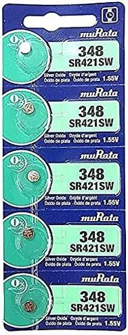 Murata 348 SR421SW Battery 1.55V Silver Oxide Watch Button Cell (5 Batteries) in Kuwait