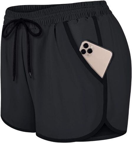 Women's Lightweight 2 in 1 Biking Shorts – Breathable Summer Athletic Shorts with Pockets in Saudi Arabia