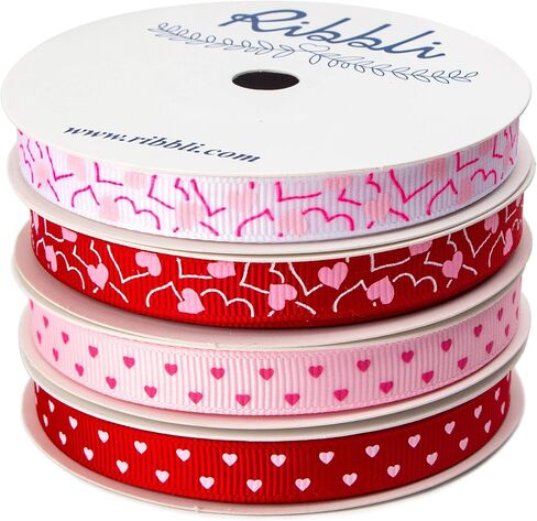 Ribbli 4 Rolls St Patricks Day Ribbon,Shamrock Ribbon Polka Dot and Green Gingham Ribbon,Use for Hair Bows,Wreath,Gift Wrapping,Party Decoration,3/8-Inch Total 40 Yards, Green White Ribbon in Saudi Arabia