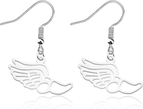 OKEYCH Track and Field Lover Gift Winged Track Shoes Earrings Running Runner Jewelry Cross Country Gift in Saudi Arabia