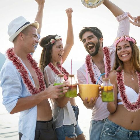 2 قطعة 2026 التخرج Leis اليدوية رمش الغزل هاواي ليو مع المكسرات Kukui والشريط لحفل التخرج in Kuwait