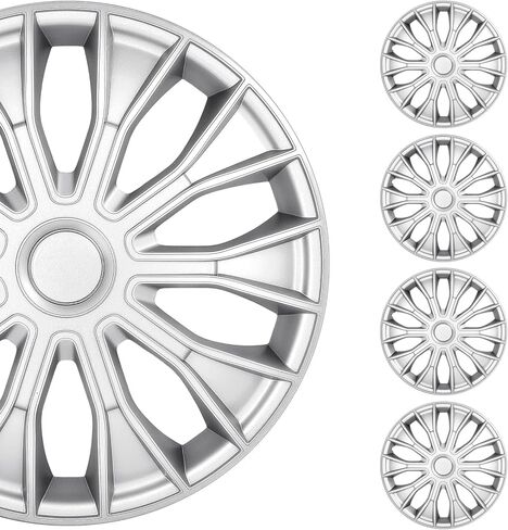 SCITOO 16" Wheel Cover Set of 4 Replacement 16 Inch Hubcaps Universal-Fit for Cars Trucks SUVs with Black Color in Kuwait