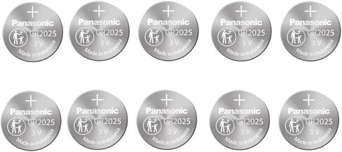 10 Pack -- Panasonic Cr2025 3v Lithium Coin Cell Battery Dl2025 Ecr2025 in Saudi Arabia