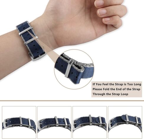 Watch Band for Lug Width 20mm/22mm Premium Ballistic Nylon, Comfortable and Breathable, Stainless Steel Buckle, Classic Nylon Strap for Men and Women in Saudi Arabia
