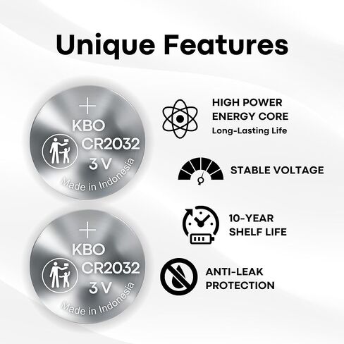 Wireless Doorbell Button Batteries (2-Pack) CR2032 – DEFIANT, Heath Zenith, Honeywell, LETSWILL, PHILIPS, SECRUI, TECKNET – Wireless Doorbell Button Battery Replacement Kit in Kuwait