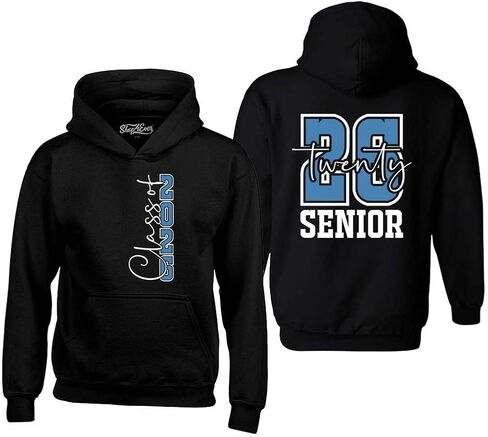 shop4ever Class of 2026 Blue Senior Double Sided Hoodie Sweatshirts in Saudi Arabia
