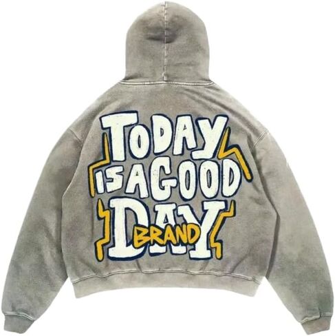 Y2K hip-hop retro hoodie, casual letter printed skull fashion sports pullover, couple Harajuku clothing in Saudi Arabia