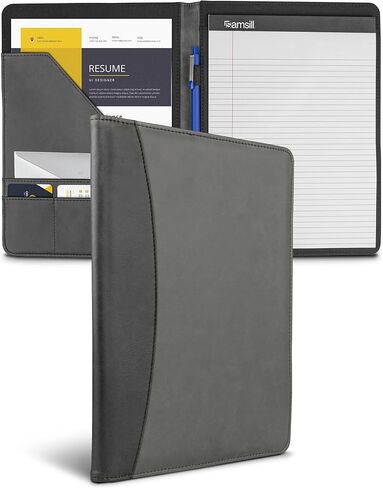 Samsill Two-Tone Padfolio, Resume Portfolio, Business Portfolio, with 8.5 x 11 Writing Pad, Brown and Dark Brown in Kuwait
