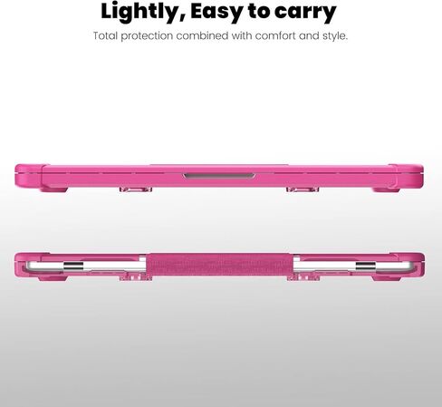 for M2 MacBook Air 13.6 inch 2022 Release A2681 Model Case, Dual Layer Transport Hard Full Protective Case with Kicstand + Mouse Pad(Rose Red) in Saudi Arabia