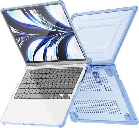 for M2 MacBook Air 13.6 inch 2022 Release A2681 Model Case, Dual Layer Transport Hard Full Protective Case with Kicstand + Mouse Pad(Rose Red) in Saudi Arabia