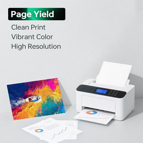 مجموعة خراطيش حبر عالية الإنتاجية 923 XL بديلة لخراطيش حبر HP 923 / 923e XL تعمل مع طابعة HP OfficeJet Pro 8120/8123/8130/8133 (4 عبوات BK/C/Y/M) in Saudi Arabia