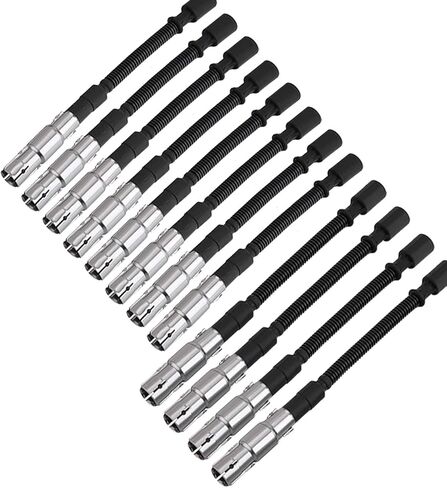 High Performance Racing 2KΩ Spark Plug Wires Compatible with Mercedes-Benz C240 C320 E320 ML350 SLK320 CLK320 ML320 S350 Chrysler Crossfire 2.6L 2.8L 3.2L 3.7L V6 12 Wires 1998-2008 in Kuwait