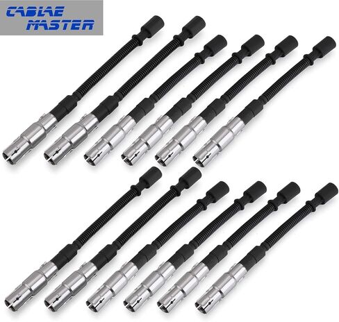 High Performance Racing 2KΩ Spark Plug Wires Compatible with Mercedes-Benz C240 C320 E320 ML350 SLK320 CLK320 ML320 S350 Chrysler Crossfire 2.6L 2.8L 3.2L 3.7L V6 12 Wires 1998-2008 in Kuwait