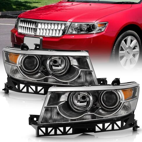 KEEKPO - For 2007-2009 Lincoln MKZ Halogen Type Projector Headlights Headlamps Pair Set Assembly Replacement Left+Right in Kuwait