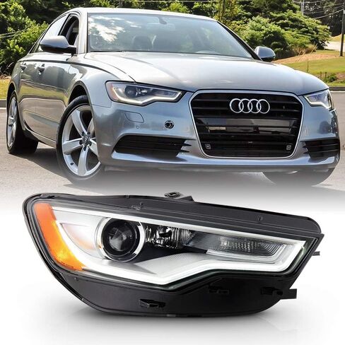 ACANII - For [HID/Xenon w/o AFS Model] 2012-2015 Audi A6 S6 LED DRL Projector Headlight Headlamp Assembly Passenger Side in Kuwait