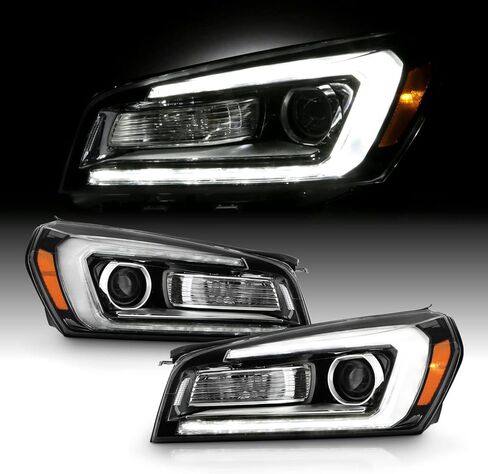 AKKON - Fit 2013-2016 GMC Acadia 2017 Limited [HID/Xenon Model Only] Projector Black Headlights Pair Driver + Passenger w/ [LED Tube] Parking in Kuwait