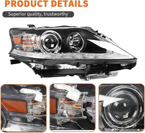 مصباح أمامي زينون جانبي للركاب والسائق مع DRL متوافق مع 2013-2015 RX350 RX450h 81170-0E160 81130-0E160 (يسار ويمين) in Saudi Arabia