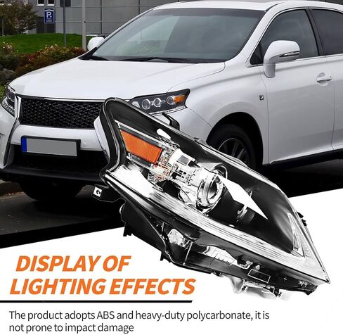مصباح أمامي زينون جانبي للركاب والسائق مع DRL متوافق مع 2013-2015 RX350 RX450h 81170-0E160 81130-0E160 (يسار ويمين) in Saudi Arabia
