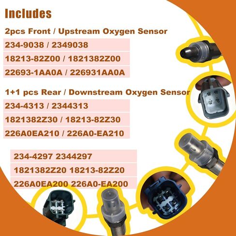 Oxygen O2 Sensor Compatible with Nissan Frontier 4.0L 2010-2008, Pathfinder 4.0L 2010-2008, Xterra 4.0L 2010-2008, Suzuki Equator 4.0L 2010-2009, Upstream and Downstream 234-9038 234-4297 234-4313 in Saudi Arabia
