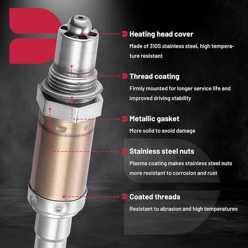 مستشعر الأكسجين BDFHYK المنبع O2، متوافق مع شيفروليه أسترو أفالانش 1500 بليزر إمبالا سيلفرادو 1500 تاهو، متوافق مع جي إم سي سييرا 1500 إنفوي XL، 15896، بديل قطعة واحدة in Kuwait