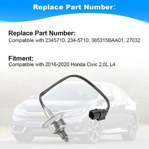 JDMON 1 قطعة استبدال مستشعر الأكسجين O2 لـ 2016-2020 Honda Civic 2.0L L4 متوافق مع 2345710، 234-5710، 365315BAA01، 27032 in Saudi Arabia