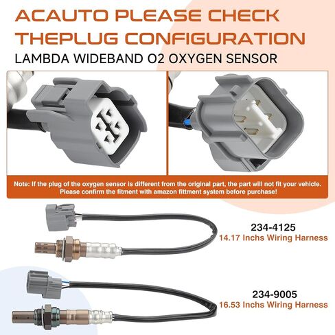 2Pcs 234-9005 234-4125 Oxygen O2 Sensor Upstream Downstream Fit for Honda CRV EX LX 2.4L 2002 2003 2004 Replaces# 15575 13706 in Kuwait