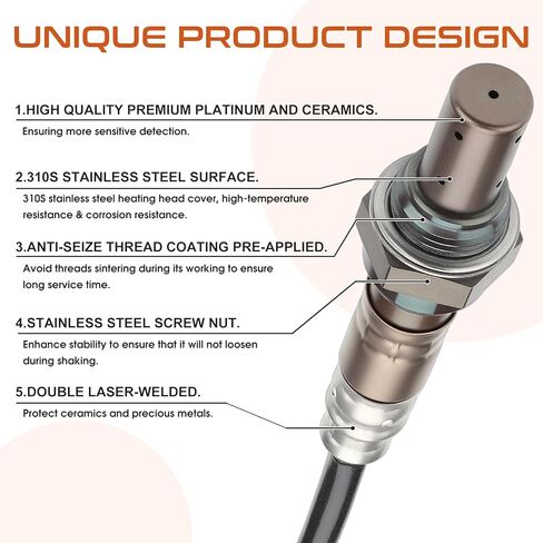 2Pcs 234-9005 234-4125 Oxygen O2 Sensor Upstream Downstream Fit for Honda CRV EX LX 2.4L 2002 2003 2004 Replaces# 15575 13706 in Kuwait