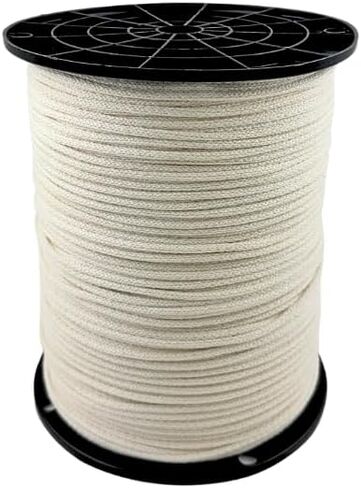 حبل من مزيج القطن QNR مقاس 1/8 بوصة - بكرة بطول 1000 قدم | بوليستر مقوى - تمدد منخفض - تحسين العقد والإمساك in Kuwait