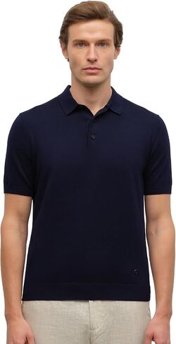 KVSS Men's Polo-Neck T-Shirts Short Sleeve Pima Cotton & Cashmere Polo Shirt for Men | Luxury from Inner Mongolia in Kuwait