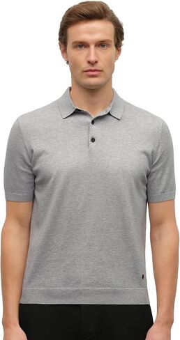 KVSS Men's Polo-Neck T-Shirts Short Sleeve Pima Cotton & Cashmere Polo Shirt for Men | Luxury from Inner Mongolia in Saudi Arabia